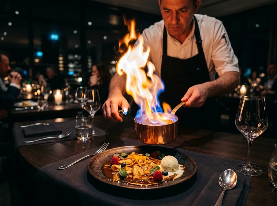 Postre Flambeado del Bosque